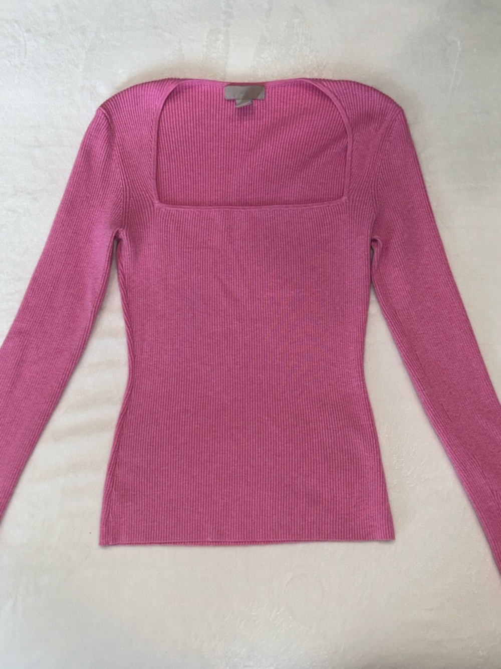 H&M Pink Ribbed Sweater Medium